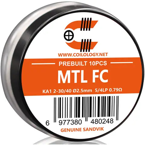 Coilology Prebuilt Sandvik MTL Fused Clapton Coils KA1 0.79 Ohm