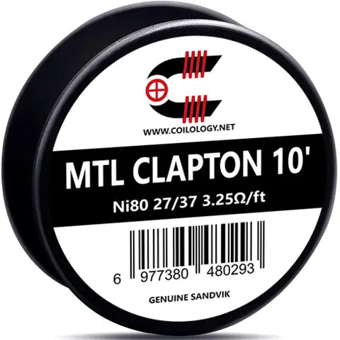 Coilology Sandvik Wire Spools 10ft MTL Clapton 27 37 Ni80