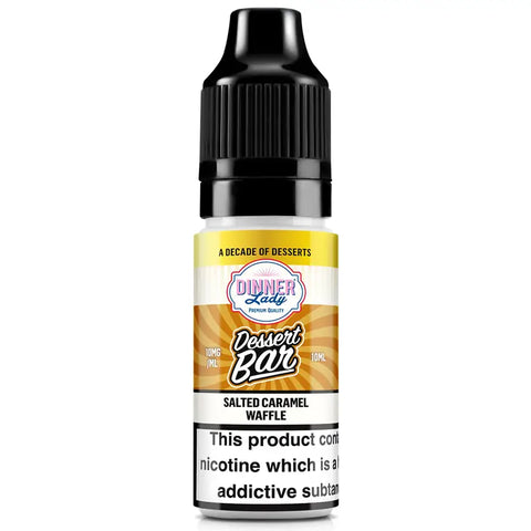 Dinner Lady Desserts Bar 10ml Nic Salts Salted Caramel Waffle