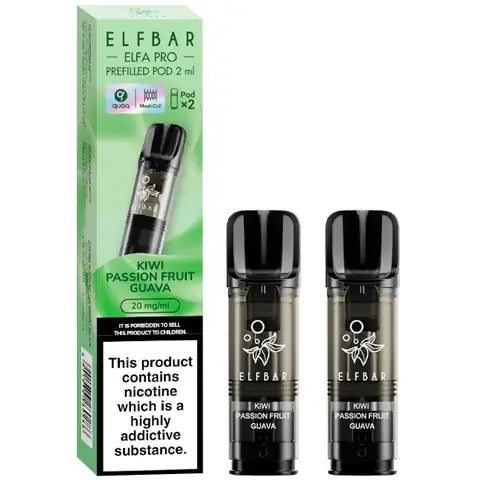 Elf Bar Elfa Pro Pre-filled Pods 20mg Kiwi Passion Fruit Guava