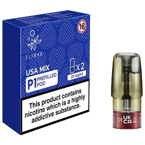 Elf Bar Mate P1 Prefilled Pods (2 Pods) USA Mix