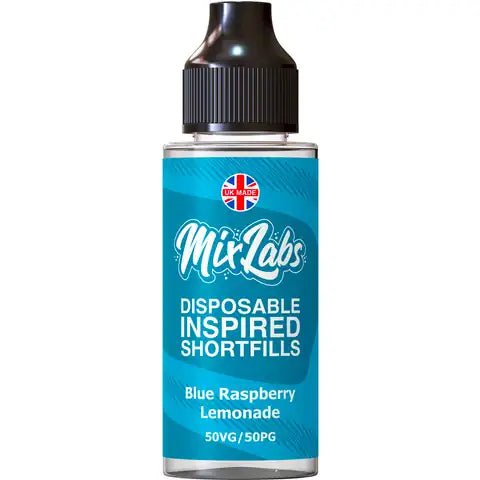 Mix Labs 100ml Shortfill E-Liquid Blue Raspberry Lemonade