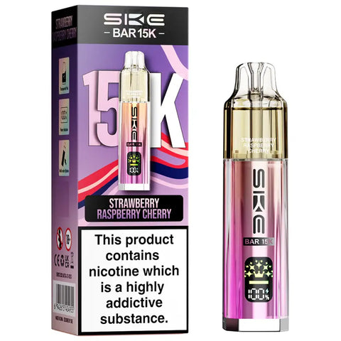 SKE Bar 15K Prefilled Pod Vape Kit Strawberry Raspberry Cherry