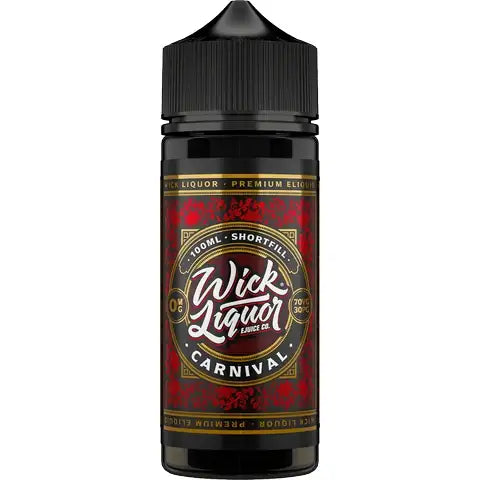 Wick Liquor 100ml Shortfill E-Liquid Carnival