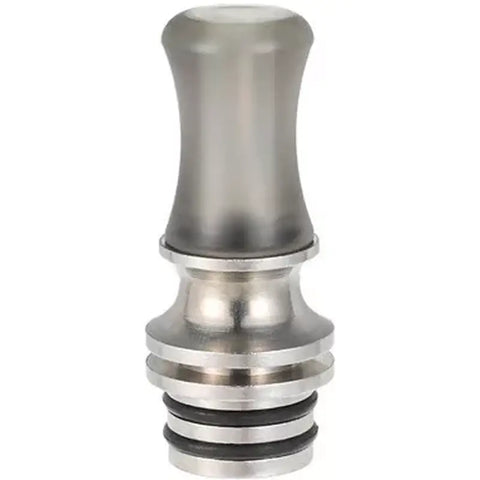510 Drip Tip Metal Base Long Smoked Curved
