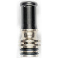 510 Drip Tip Metal Base Long Black Straight