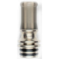 510 Drip Tip Metal Base Long Smoked Straight