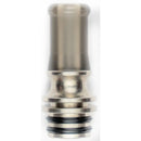 510 Drip Tip Metal Base Long Smoked Straight