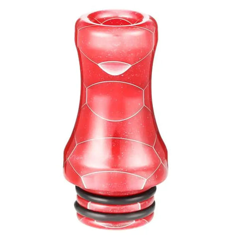 510 Resin Drip Tip Long Cobra Red