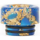 810 Resin Drip Tip Gold Flake Blue