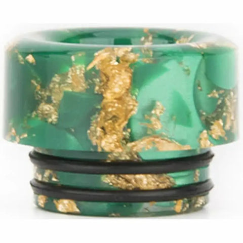 810 Resin Drip Tip Gold Flake Green