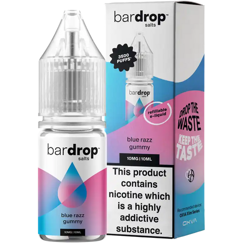 Bar Drop Salts 10ml E-Liquids Blue Razz Gummy