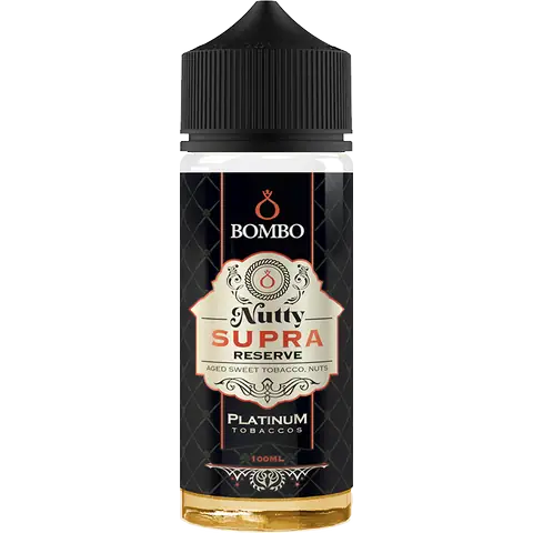 Bombo Platinum Tobaccos 100ml Shortfill E-Liquid Nutty Supra Reserve