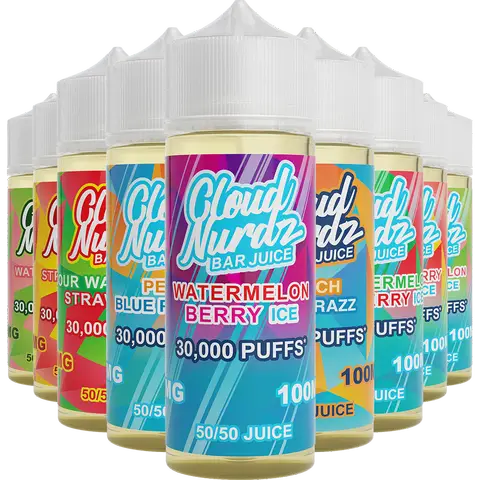 Cloud Nurdz Bar Juice 50/50 100ml Shortfill Vape Juice