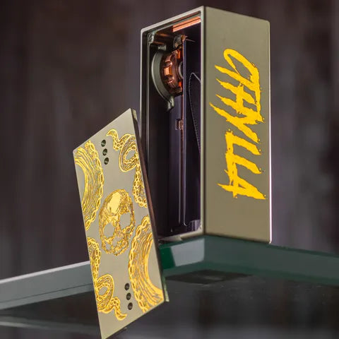 Deathwish Modz Cthylla Mech Mod Swamp Green (with Gold Infill)