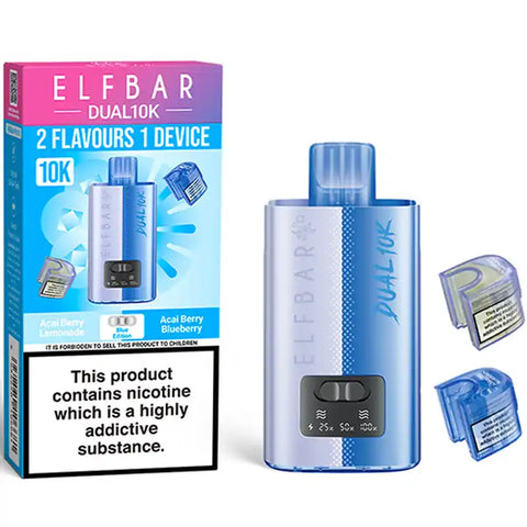 Elf Bar Dual 10k Disposable Vape Kit Blue Edition