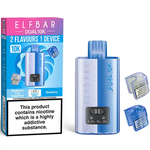 Elf Bar Dual 10k Disposable Vape Kit Blueberry Edition