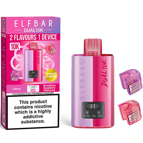 Elf Bar Dual 10k Disposable Vape Kit Cherry Edition
