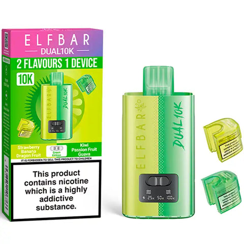 Elf Bar Dual 10k Disposable Vape Kit Green Edition
