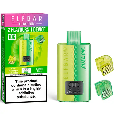 Elf Bar Dual 10k Disposable Vape Kit Lemon Edition