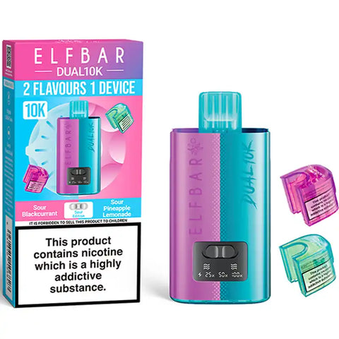 Elf Bar Dual 10k Disposable Vape Kit Sour Edition