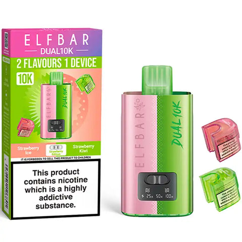 Elf Bar Dual 10k Disposable Vape Kit Strawberry Edition
