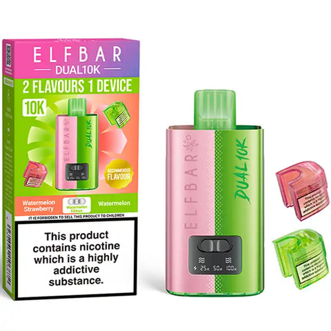 Elf Bar Dual 10k Disposable Vape Kit Watermelon Edition