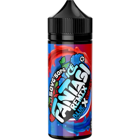Fantasi 50/50 Range 100ml Shortfill E-Liquid Blue Raspberry X Cherry Ice