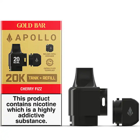 Gold Bar Apollo 20k Replacement Tank Cherry Fizz