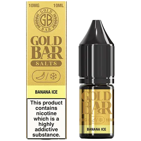 Gold Bar Nic Salts 10ml Banana Ice 10mg