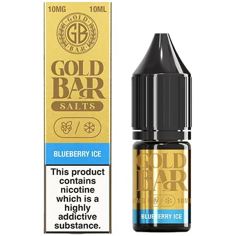 Gold Bar Nic Salts 10ml Blueberry Ice 10mg