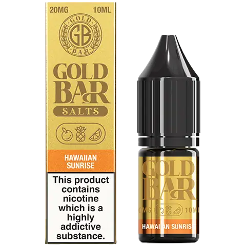 Gold Bar Nic Salts 10ml Hawaiian Sunrise 20mg