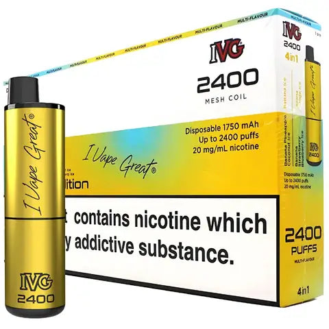 IVG 2400 4 in 1 Edition Disposables (Box Of 10) Banana Edition