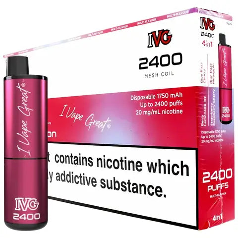 IVG 2400 4 in 1 Edition Disposables (Box Of 10) Berry Edition