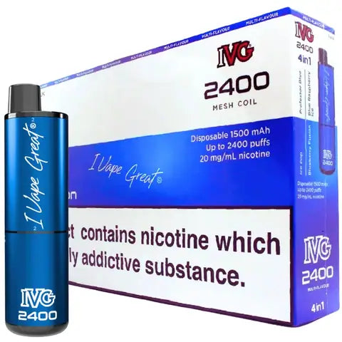 IVG 2400 4 in 1 Edition Disposables (Box Of 10) Blue Edition