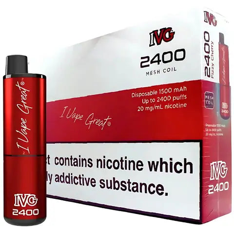 IVG 2400 4 In 1 Disposables (Box Of 10) Fizzy Cherry