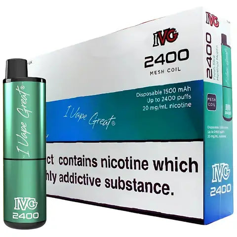 IVG 2400 4 In 1 Disposables (Box Of 10) Fresh Mint Menthol Mojito