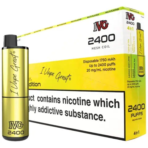IVG 2400 4 in 1 Edition Disposables (Box Of 10) Lemon Edition