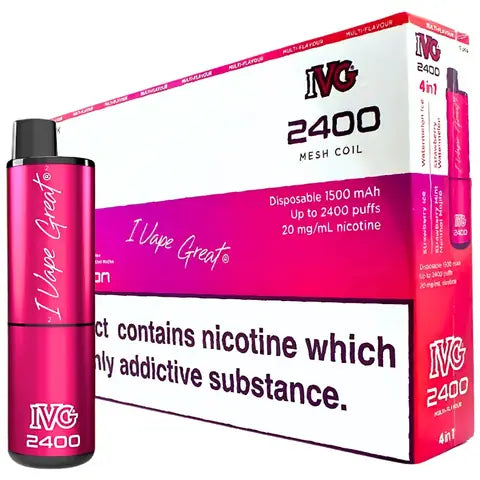 IVG 2400 4 in 1 Edition Disposables (Box Of 10) Pink Edition