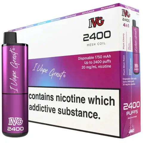 IVG 2400 4 in 1 Edition Disposables (Box Of 10) Plum Edition