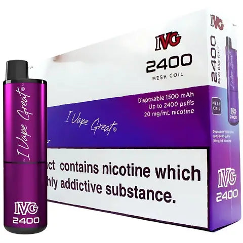 IVG 2400 4 In 1 Disposables (Box Of 10) Plum Blue Razz