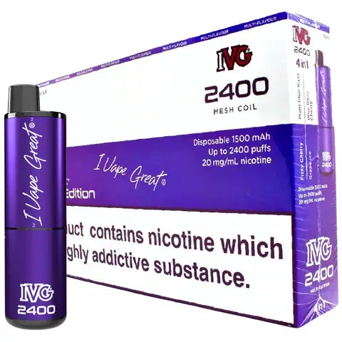 IVG 2400 4 in 1 Edition Disposables (Box Of 10) Purple Edition