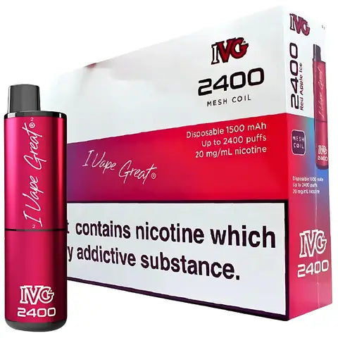 IVG 2400 4 In 1 Disposables (Box Of 10) Red Apple Ice