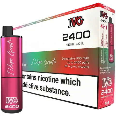 IVG 2400 4 in 1 Edition Disposables (Box Of 10) Watermelon Edition
