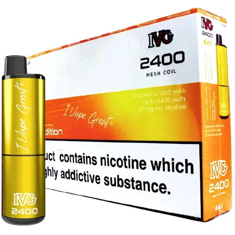 IVG 2400 4 in 1 Edition Disposables (Box Of 10) Yellow Edition