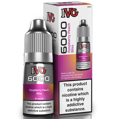IVG 6000 Bar Salts Raspberry Peach Bliss