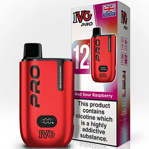 IVG Go Pro 12 Vape Pod Kit Red Sour Raspberry