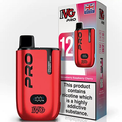 IVG Go Pro 12 Vape Pod Kit Cherry Strawberry Raspberry
