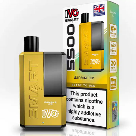 IVG Smart 5500 Rechargeable Pod Vape Kit Banana Ice