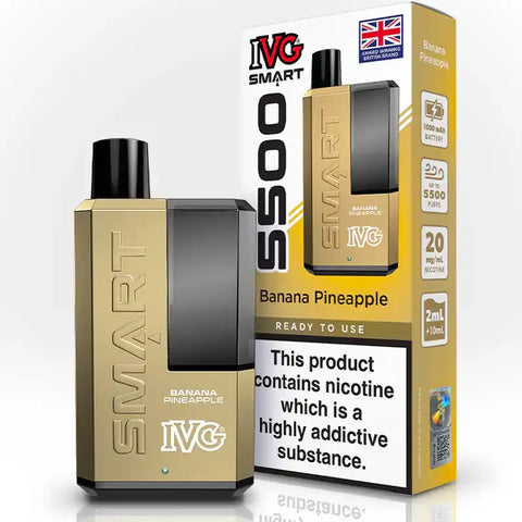IVG Smart 5500 Rechargeable Pod Vape Kit Banana Pineapple
